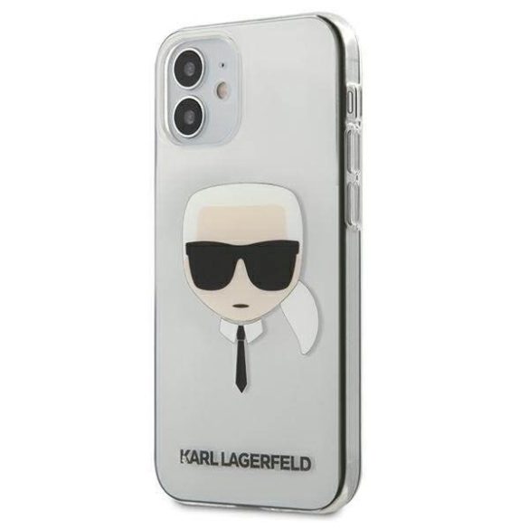 Karl Lagerfeld KLHCP12SKTR iPhone 12 mini tok Átlátszó Karl's Head telefontok