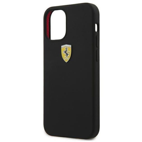 Ferrari FESSIHCP12SBK iPhone 12 mini 5,4" fekete kemény tok On Track Szilikon telefontok