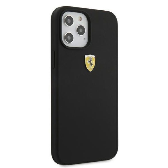 Ferrari FESSIHCP12LBK iPhone 12 Pro Max 6,7" fekete kemény tok On Track Szilikon telefontok
