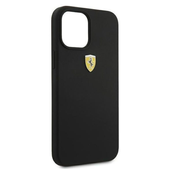 Ferrari FESSIHCP12LBK iPhone 12 Pro Max 6,7" fekete kemény tok On Track Szilikon telefontok