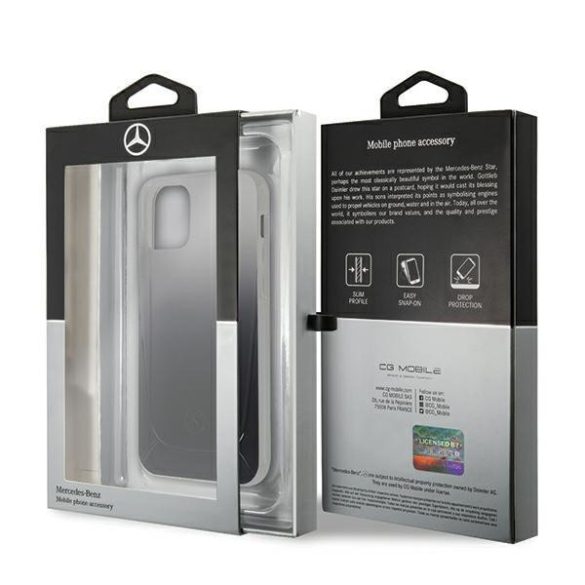 Mercedes MEHCP12SARGBK iPhone 12 mini 5,4" fekete tok Átlátszó Line telefontok