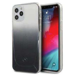 Mercedes MEHCP12MARGBK iPhone 12 / iPhone 12 Pro 6,1" fekete tok Átlátszó Line telefontok