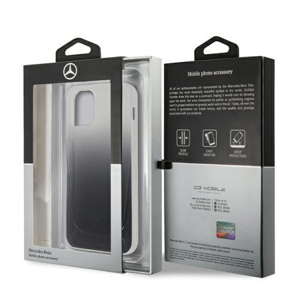 Mercedes MEHCP12LARGBK iPhone 12 Pro Max 6,7" fekete tok Átlátszó Line telefontok