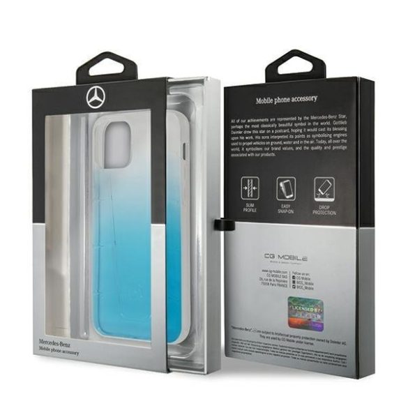 Mercedes MEHCP12MCLGBL iPhone 12 / iPhone 12 Pro 6,1" kék tok Átlátszó Line telefontok