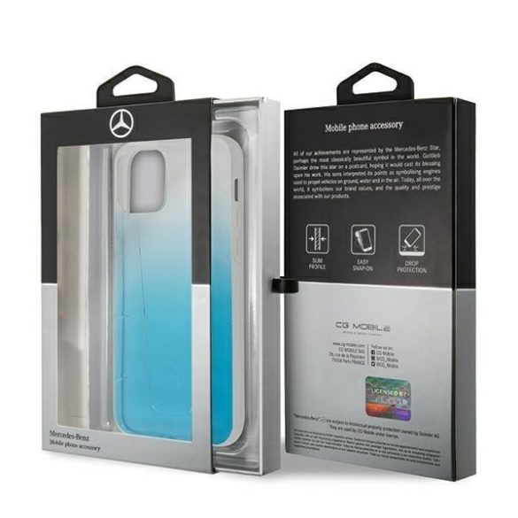 Mercedes MEHCP12LCLGBL iPhone 12 Pro Max 6,7" kék tok Átlátszó Line telefontok