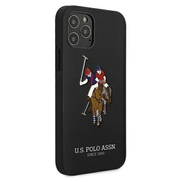 US Polo USHCP12MPUGFLBK iPhone 12 / iPhone 12 Pro 6,1" fekete Polo Embroidery Collection telefontok