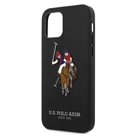 US Polo USHCP12MPUGFLBK iPhone 12 / iPhone 12 Pro 6,1" fekete Polo Embroidery Collection telefontok