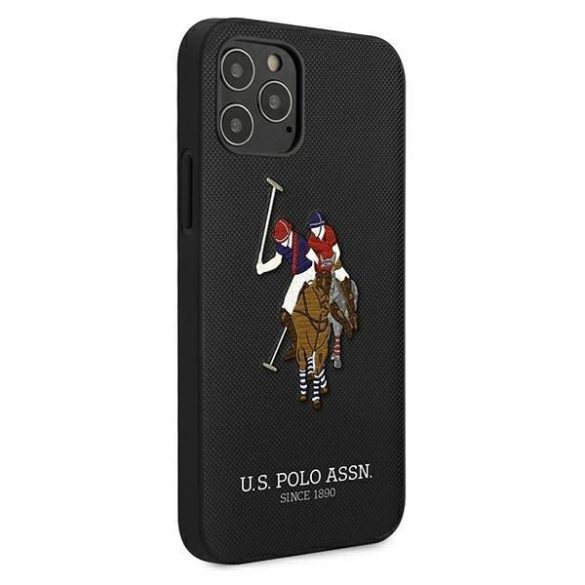 US Polo USHCP12LPUGFLBK iPhone 12 Pro Max 6,7" fekete Polo Embroidery Collection telefontok