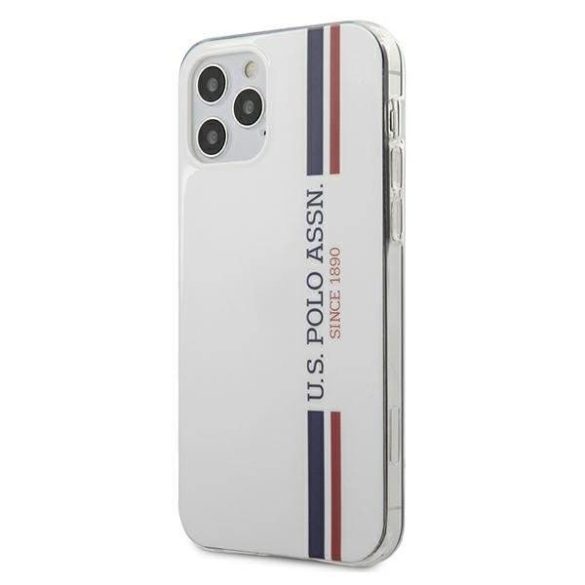 US Polo USHCP12MPCUSSWH iPhone 12 Pro / iPhone 12 fehér Trikolor Collection telefontok