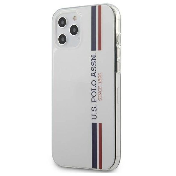 US Polo USHCP12LPCUSSWH iPhone 12 6,7" Pro Max fehér Trikolor Collection telefontok