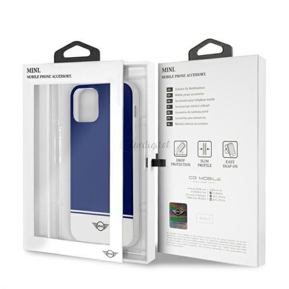 Mini mihcp12mpcubina iPhone 12 / iPhone 12 Pro 6,1 "Granatowy / Kék Hard tok Stripe Kollekció