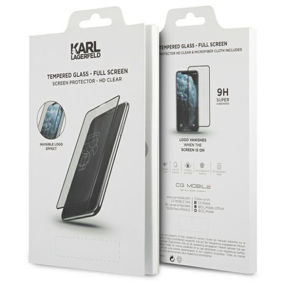 Karl Lagerfeld edzett üveg KLSPP12MTR iPhone 12 / iPhone 12 Pro 6.1 Magic Logo üvegfólia