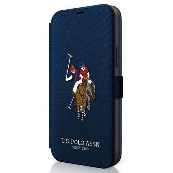 US Polo USFLBKP12MPUGFLNV iPhone 12 / iPhone 12 Pro 6,1" sötétkék könyv Polo Embroidery Collection telefontok