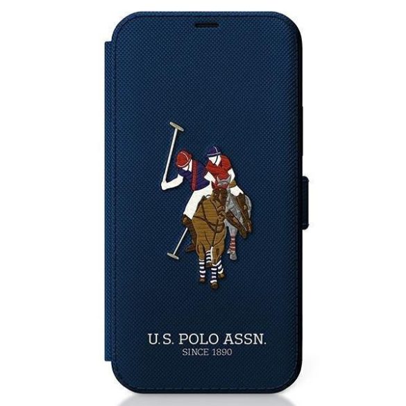 US Polo USFLBKP12MPUGFLNV iPhone 12 / iPhone 12 Pro 6,1" sötétkék könyv Polo Embroidery Collection telefontok