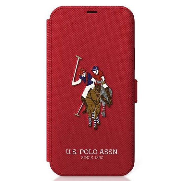 US Polo USFLBKP12MPUGFLRE iPhone 12 / iPhone 12 Pro 6,1" piros könyv Polo Embroidery Collection telefontok