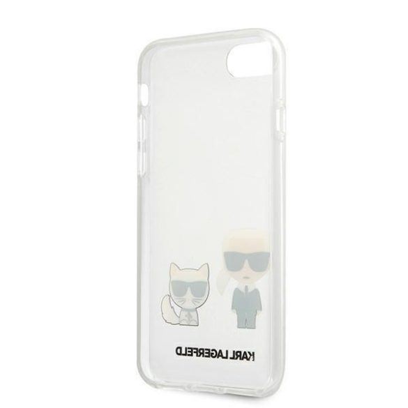 Karl Lagerfeld KLHCI8CKTR iPhone 7/8 / SE 2020 tok Átlátszó Karl & Choupette telefontok