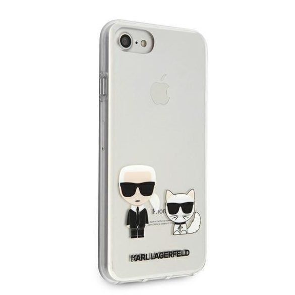 Karl Lagerfeld KLHCI8CKTR iPhone 7/8 / SE 2020 tok Átlátszó Karl & Choupette telefontok