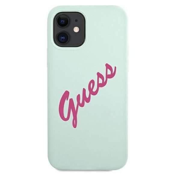 Guess GUHCP12SLSVSBF iPhone 12 mini 5,4" kék tok Szilikon Vintage