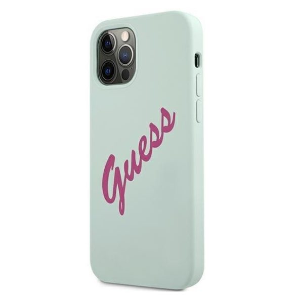 Guess GUHCP12MLSVSBF iPhone 12 / iPhone 12 Pro 6,1" kék tok Szilikon Vintage