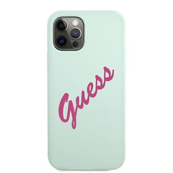 Guess GUHCP12MLSVSBF iPhone 12 / iPhone 12 Pro 6,1" kék tok Szilikon Vintage