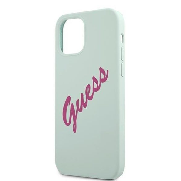 Guess GUHCP12MLSVSBF iPhone 12 / iPhone 12 Pro 6,1" kék tok Szilikon Vintage