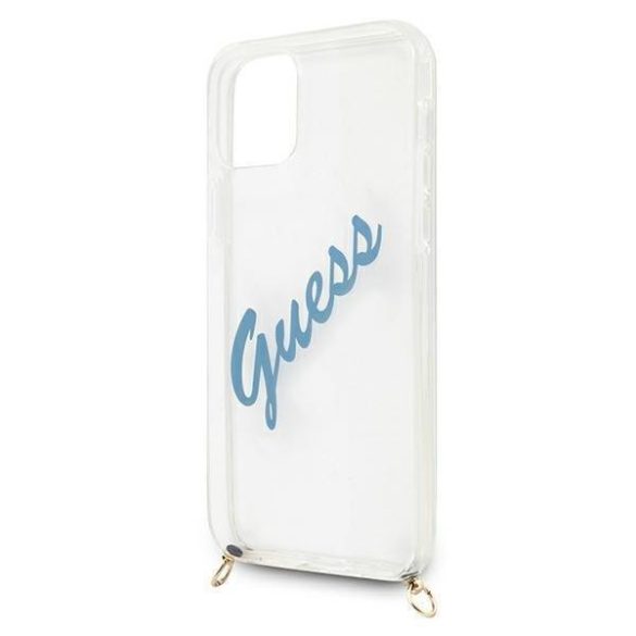 Guess GUHCP12SCRTVSBL iPhone 12 mini 5,4" kék tok Script Vintage