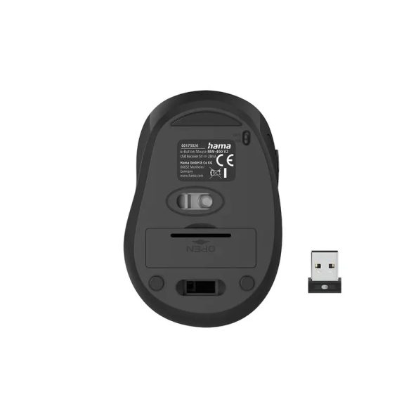 Hama MW-400 V2 vezeték nélküli egér laptophoz - Fekete