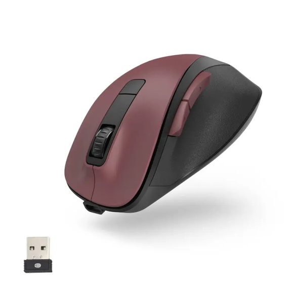 Hama MW-500 V2 vezeték nélküli egér akkumulátorral - burgundi színben