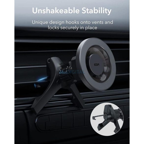 ESR Halolock mágneses MagSafe autós tartó szellőzőrácshoz szürke (21396-0)