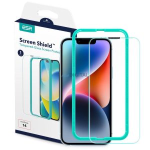 EDZETT ÜVEG ESR KÉPERNYŐ PAJZS IPHONE 13 / 13 PRO / 14 ÁTLÁTSZÓ