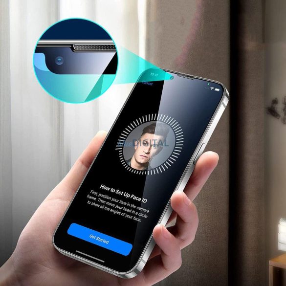 EDZETT ÜVEG ESR KÉPERNYŐ PAJZS IPHONE 13 / 13 PRO / 14 ÁTLÁTSZÓ