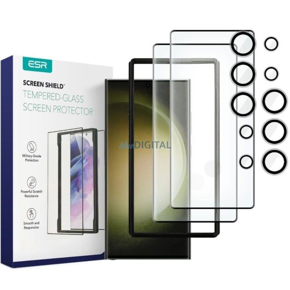 EDZETT ÜVEG ESR képernyővédő fólia 2db Samsung Galaxy S23 Ultra átlátszó