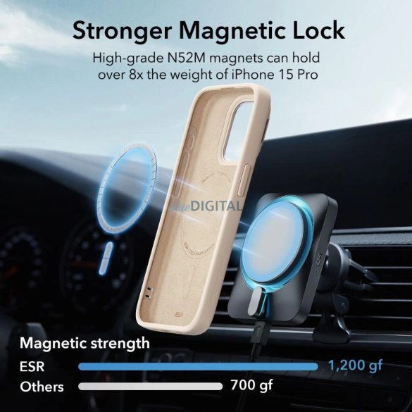 ESR Cloud Kickstand Halolock tok MagSafe iPhone 15 Pro - bézs színben