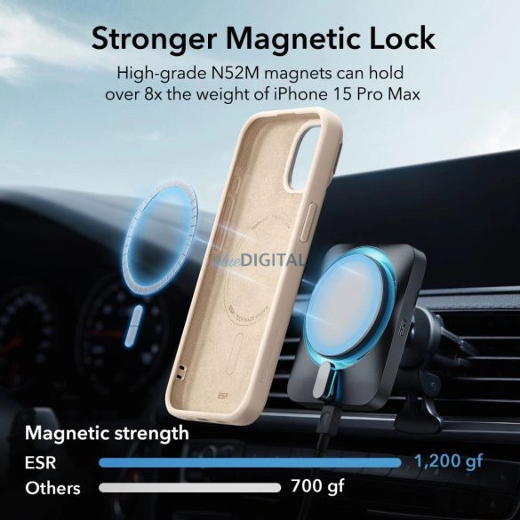 ESR Cloud Kickstand Halolock tok MagSafe iPhone 15 Pro Max - bézs színben