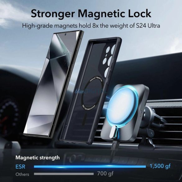 ESR Classic Hybrid Hybrid Halolock tok Samsung Galaxy S24 Ultra - átlátszó és fekete