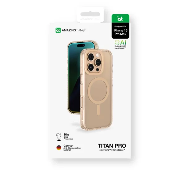 AmazingThing Titan Pro MagSafe-kompatibilis tok iPhone 16 Pro Max - rózsaarany színű
