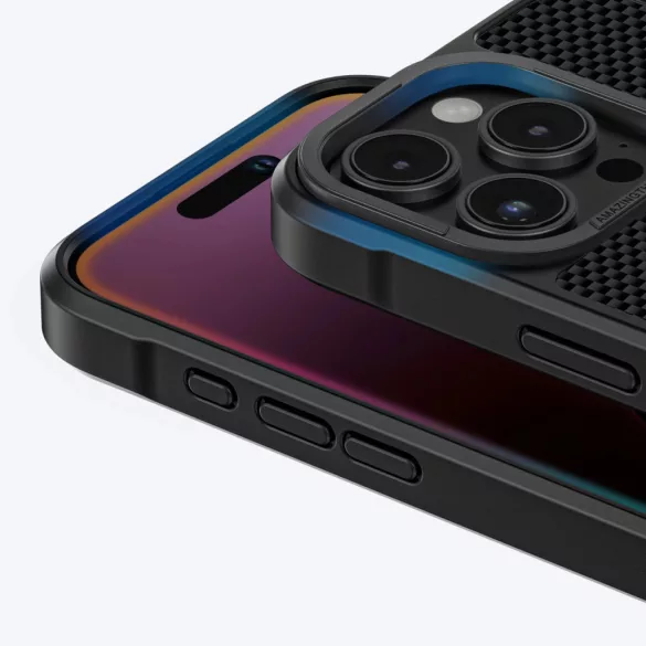 AmazingThing Titan Max 600D Aramid Fibers tok iPhone 16 Pro Max - fekete