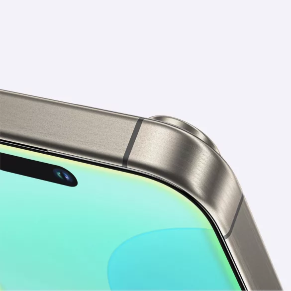 AmazingThing Radix Matte Glass matt edzett üveg fekete szegéllyel iPhone 16 Plus