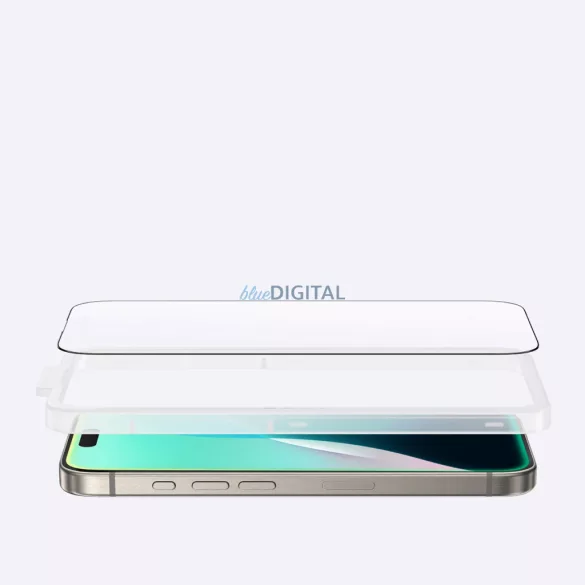 AmazingThing Radix Matte Glass matt edzett üveg fekete szegéllyel iPhone 16
