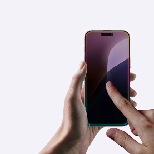 AmazingThing Radix Privacy Glass betekintésvédett edzett üveg fekete szegéllyel iPhone 16