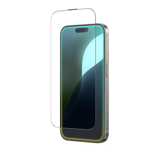 AmazingThing Titan Matte Glass matt edzett üveg fekete szegéllyel iPhone 16