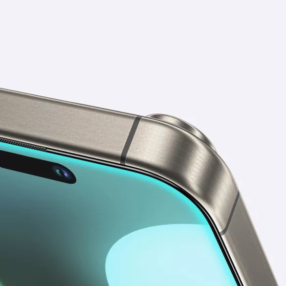 AmazingThing Titan Matte Glass matt edzett üveg fekete szegéllyel iPhone 16