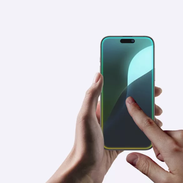 AmazingThing Titan Matte Glass matt edzett üveg fekete szegéllyel iPhone 16