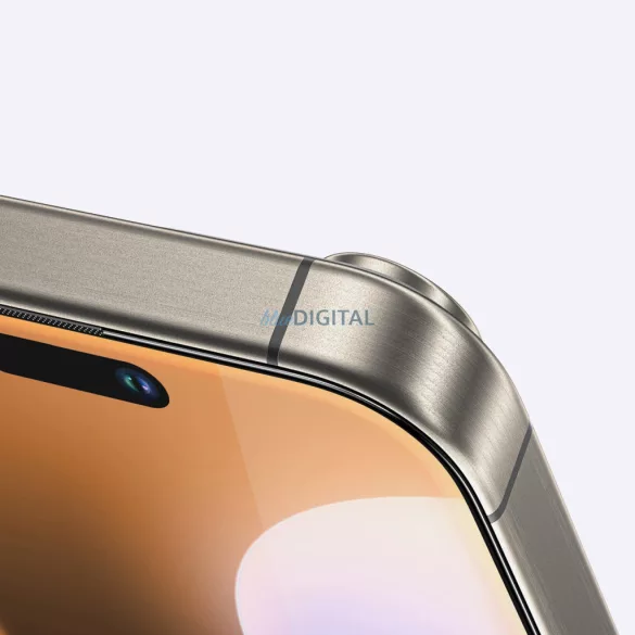 AmazingThing Titan Max kékfényszűrős tükröződésmentes edzett üveg fekete szegéllyel iPhone 16