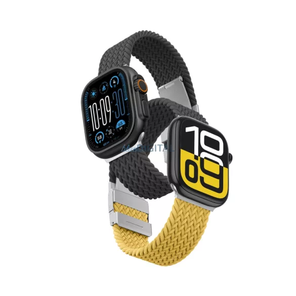 2 darabos AmazingThing Blend szett Apple Watch 45/46/49mm-es - Sárga-fekete/fekete színben
