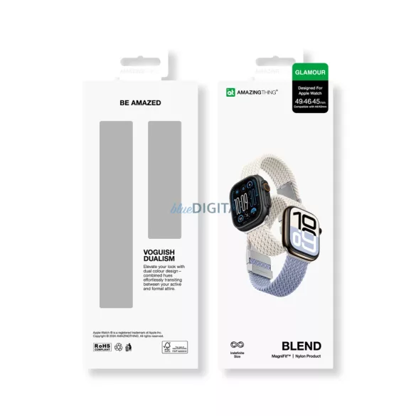 2 darabos AmazingThing Blend szett Apple Watch 45/46/49mm-es - Space Blue/Stellar