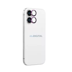   AmazingThing AR Aluminum kamera lencse védő edzett üveg rózsaszínű szegéllyel iPhone 16/16 Plus