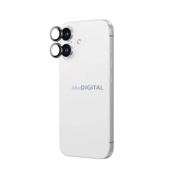 AmazingThing AR Aluminum kamera lencse védő edzett üveg fekete szegéllyel iPhone 16/16 Plus