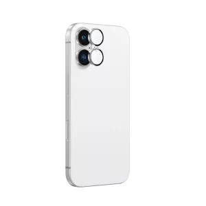 AmazingThing AR kamera lencse védő edzett üveg fekete szegéllyel iPhone 16/16 Plus