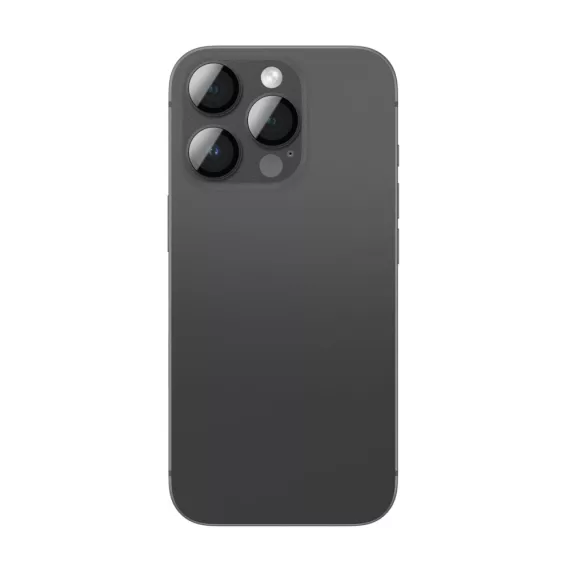 AmazingThing Aviation-Grade Alloy kamera lencse védő edzett üveg fekete szegéllyel iPhone 16 Pro/16 Pro Max